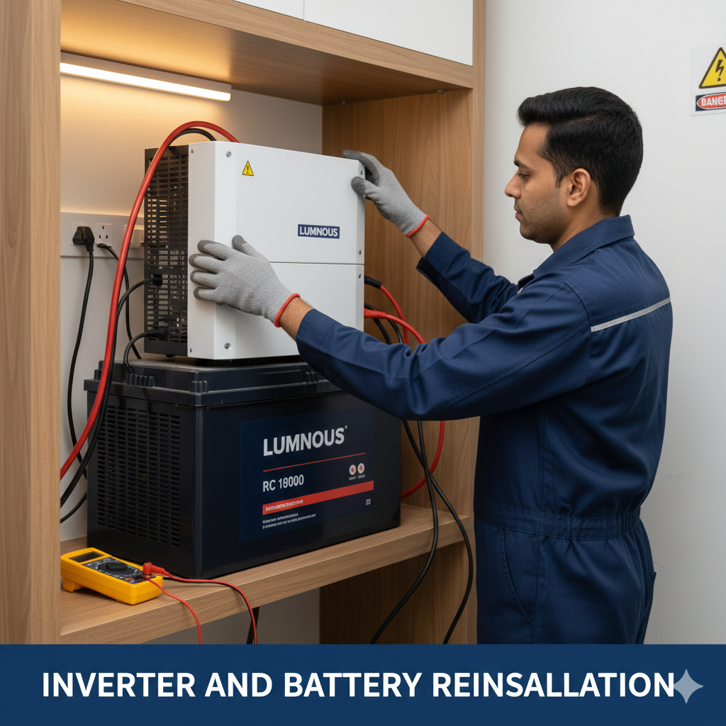 Reinstallation inverter and battery